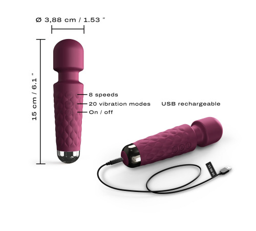 Минивибромассажер Dorcel Wand Mini Wanderful Plum