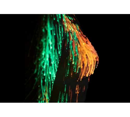 Помаранчева воскова свічка Art of Sex size M 15 см низькотемпературна, люмінесцентна