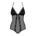 Сетчатое боди с открытыми ягодицами Obsessive 841-TED-1 teddy S/M, черный