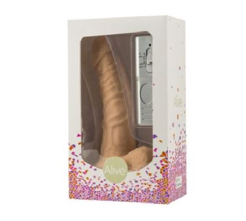 Фаллоимитатор с вибрацией Alive Dr.No, ПВХ, диаметр 4,6см