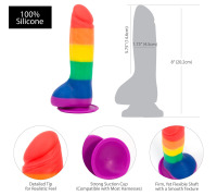 Райдужний фалоімітатор ADDICTION - JUSTIN - 8 