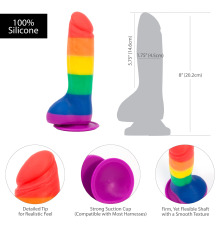 Радужный фаллоимитатор ADDICTION - JUSTIN - 8