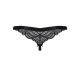 Мереживні танги з доступом Obsessive 828-THC-1 crotchless thong S/M, чорні
