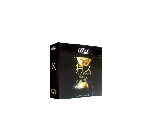 Ультратонкі презервативи OLO Performa з пролонгацією, 3 шт. 