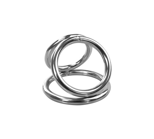 Эрекционное кольцо тройное, металлическое 48 мм
