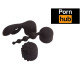 Вибромассажер с тремя насадками Pornhub Supercharge Wand Set, мощный