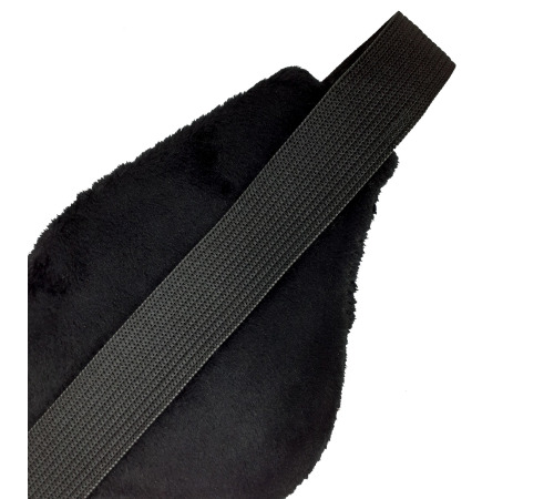 Велюровая маска на глаза Черная