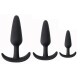 Анальна пробка Velvet Bullet М, оксамитовий силікон, колір Чорний