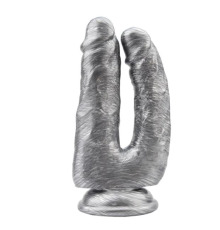 Фалоимитатор двойной реалистичный на присоске Chisa Серебро