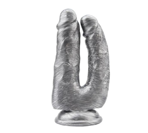 Фалоимитатор двойной реалистичный на присоске Chisa Серебро