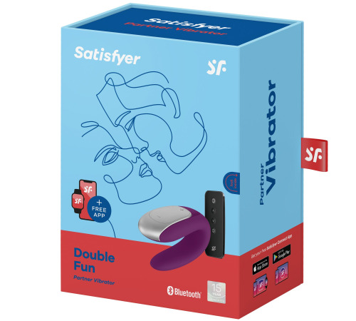 Смарт-вібратор для пар Satisfyer Double Fun (Violet) з пультом ДК