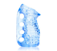 Мастурбатор Fleshlight Fleshskins Grip Blue Ice, надежная фиксация на руке, отлично для пар и минета