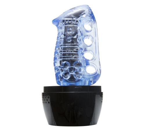 Мастурбатор Fleshlight Fleshskins Grip Blue Ice, надежная фиксация на руке, отлично для пар и минета