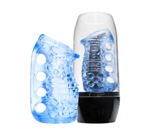 Мастурбатор Fleshlight Fleshskins Grip Blue Ice, надежная фиксация на руке, отлично для пар и минета