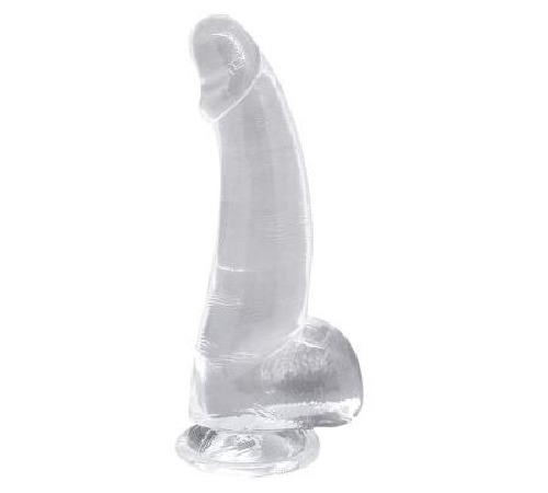 Прозорий фалоімітатор Alive Jelly Dildo Ranger, ТПЕ, присоска, діаметр 4 см, довжина 21 см