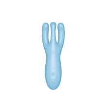 Кліторальний смарт вібратор Satisfyer Threesome 4 Blue з трьома пальчиками