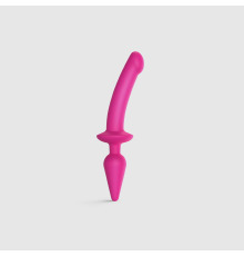 Анальная пробка с дилдо 2в1 Strap-On-Me SWITCH PLUG-IN DILDO Fuchsia L, диаметр 4,5/3,4 см