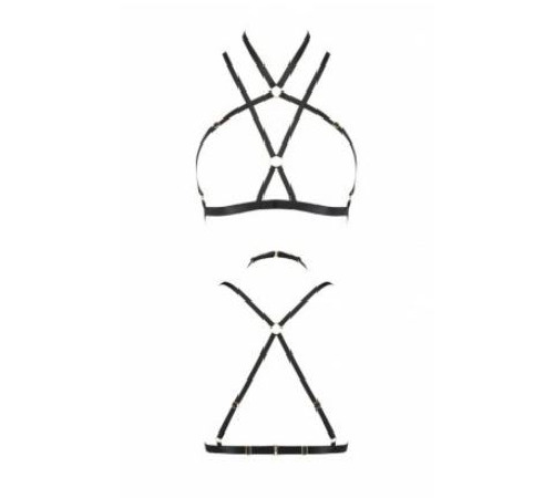 Портупея-стрепи KELIS BRA black S/M - Passion Exclusive