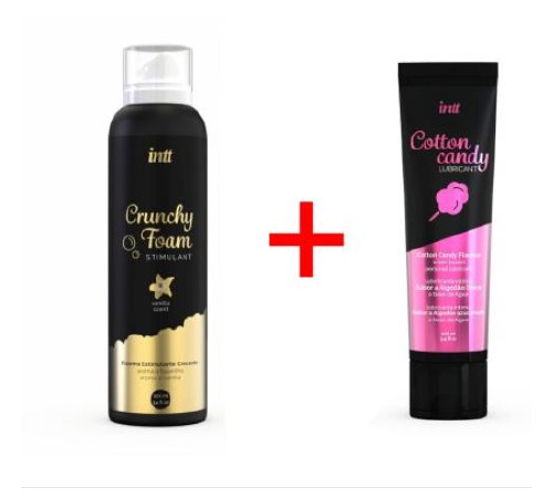 INTT Promo 2: Массажная пена Crunchy Foam Vanilla (150 мл) + смазка Cotton Candy (100 мл) бесплатно