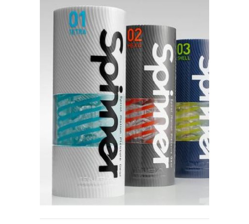 Мастурбатор Tenga Spinner 02 Hexa з пружною стимулювальною спіраллю всередині, стандартна спіраль