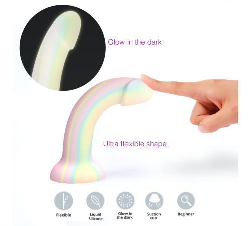 Фаллоимитатор, светящийся в темноте Love To Love DILDOLLS - FANTASIA ультрамягкий