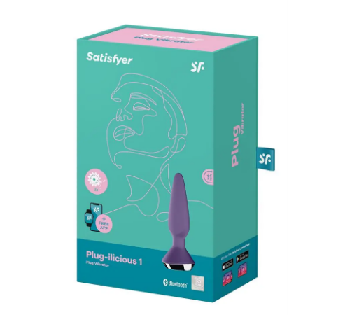 Анальна пробка з двома моторами та керуванням телефоном Satisfyer Plug-ilicious 1 Purple