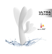 Вибратор-кролик с подогревом Dorcel FLEXI RABBIT WHITE, гибкий ствол