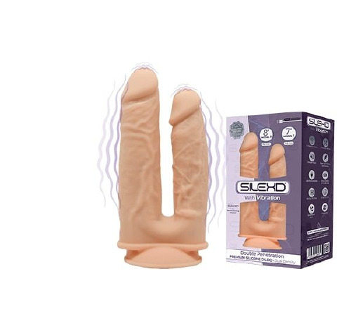 Фаллоимитатор двойной с вибрацией SilexD Double Gusto Flesh Motor (Model 1 size 8