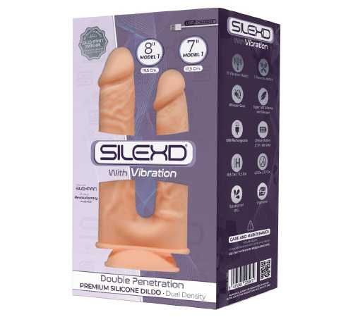 Фаллоимитатор двойной с вибрацией SilexD Double Gusto Flesh Motor (Model 1 size 8