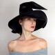 Капелюх відьми вініл матовий чорний