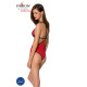 Полупрозрачное боди с кружевом Passion PEONIA BODY S/M red