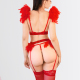 Сексуальный комплект белья Angel, размер L-2XL, цвет Красный