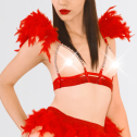 Сексуальный комплект белья Angel, размер L-2XL, цвет Красный