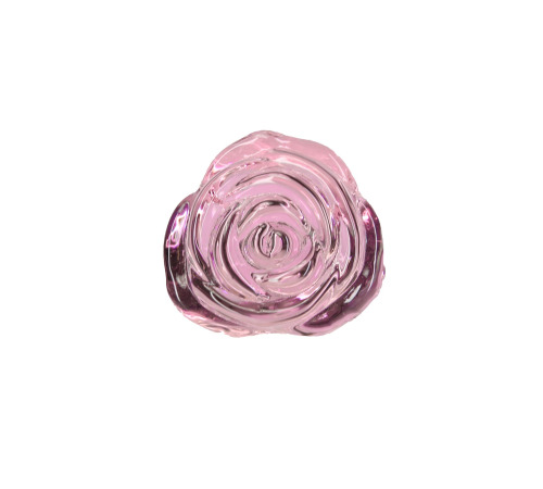 Стеклянная анальная пробка Pillow Talk Rosy Luxurious Glass Anal Plug, ⌀3,3 см, вибропуля в подарок