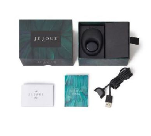 Премиум эрекционное кольцо Je Joue - Mio Black с глубокой вибрацией, эластичное, магнитная зарядка