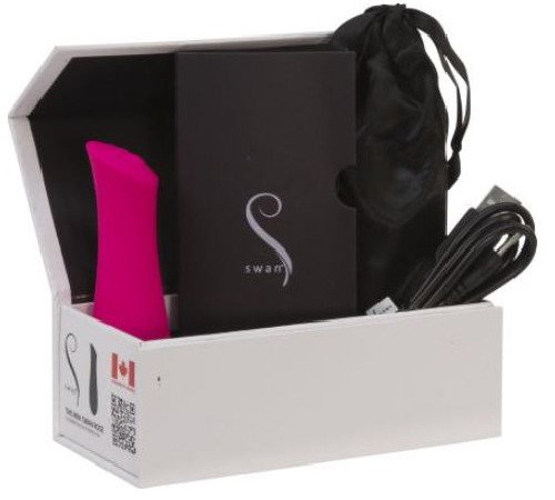 Мінівібратор The Mini Swan Rose з плавним збільшенням інтенсивності вібрації, силікон