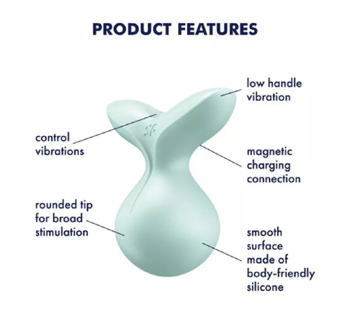 Мини-вибромассажер Satisfyer Viva la Vulva 3 Mint