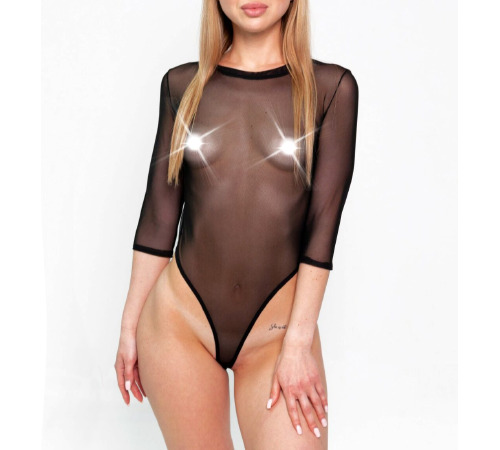 Сексуальное прозрачное боди сетка Sheril с рукавами Art of Sex - Sheril черный, L-2XL