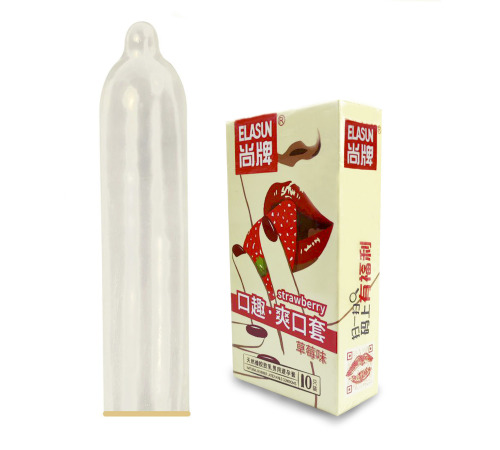 Ультратонкі презервативи Elasun, з ароматом полуниці 10шт/уп.