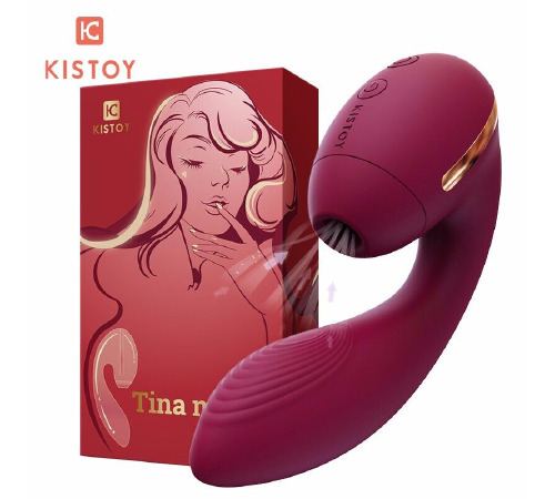 Вакуумный вибратор KISTOY Tina Mini Violet, вагинально-клиторальный