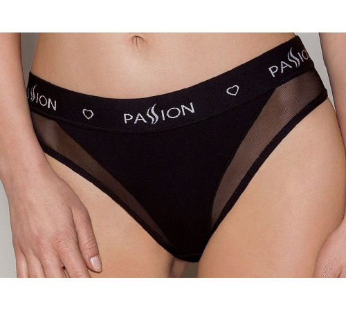 Трусики с прозрачной вставкой Passion PS002 PANTIES black, size L