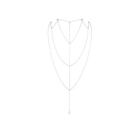 Цепочка для спины Bijoux Indiscrets Magnifique Back and Cleavage Chain - Silver, украшение для тела