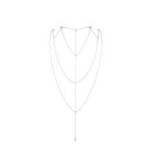 Цепочка для спины Bijoux Indiscrets Magnifique Back and Cleavage Chain - Silver, украшение для тела
