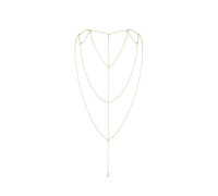 Цепочка для спины Bijoux Indiscrets Magnifique Back and Cleavage Chain - Gold, украшение для тела