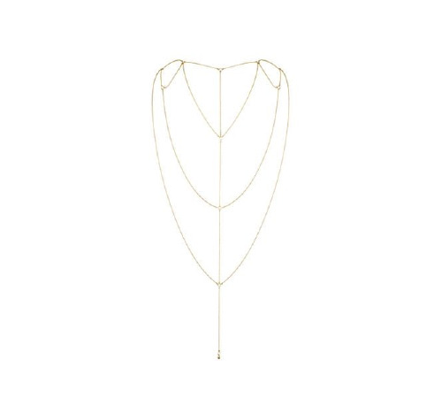 Ланцюжок для спини Bijoux Indiscrets Magnifique Back and Cleavage Chain - Gold, прикраса для тіла