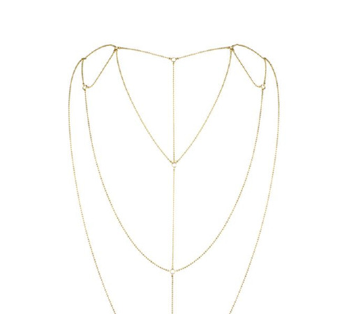 Ланцюжок для спини Bijoux Indiscrets Magnifique Back and Cleavage Chain - Gold, прикраса для тіла