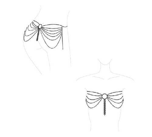 Цепочка трусики или лиф Bijoux Indiscrets Magnifique Waist Chain - silver, украшение на тело