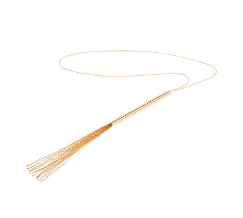 Цепочка плеть на шею Bijoux Indiscrets MAGNIFIQUE Necklace Whip - Gold, украшение для тела
