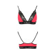 Эластичный топ с кружевом Passion PS001 TOP red-black, size L