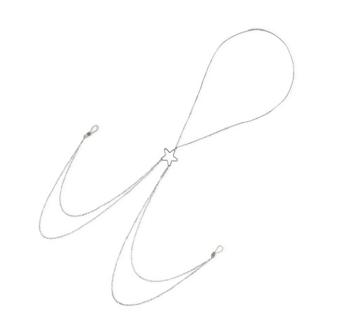 Украшение для груди Звезда на цепочке